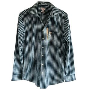 Merona Navy and White Checkered Men's Shirt